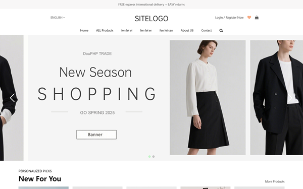 跨境電商服飾響應式網站模板
